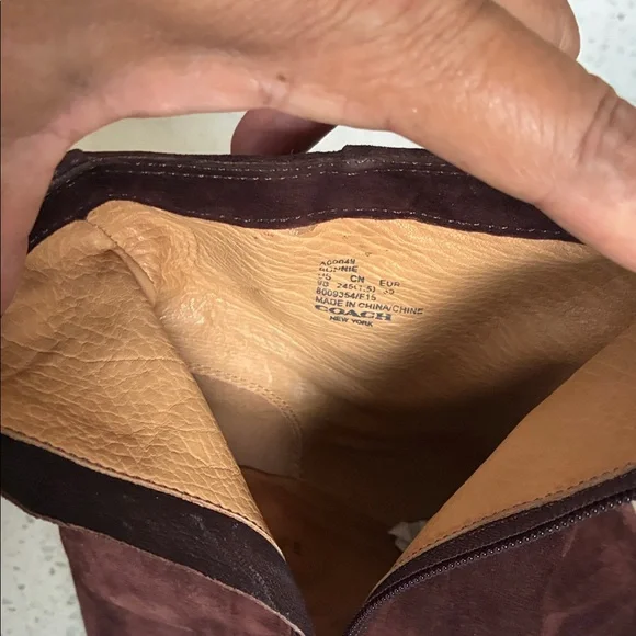 Coach Dark Brown Suede Ankle Booties - Picture 12 of 13